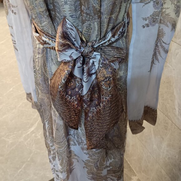 ZIMMERMANN Belted printed chiffon maxi dress - Picture 6 of 14